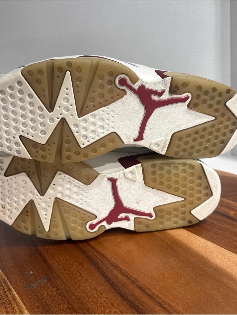 Jordan Men’s Athletic Shoes - Cream and Maroon
